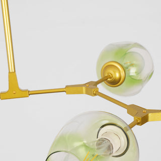 Valentina Pendelleuchte Schwarze/Gold Wohnzimmer/Schlafzimmer Glas-Purlicht