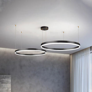Arisha Pendelleuchte Tir-Kreis Ring Moderne Schwarz/Gold/Kaffee Metall Schlafzimmer-Purlicht