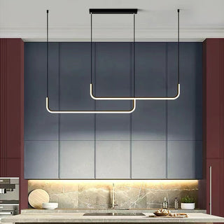 Arisha Modern LED Pendelleuchte Gold/Schwarz Metall Ess/Wohnzimmer-Purlicht