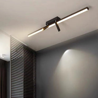 Arisha Linear LED Deckenleuchte Schwarz Wohnzimmer-Purlicht