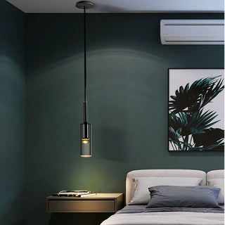 Arisha Modern LED Wandleuchte Schwarz Schlafzimmer/Bad Glas Metall-Purlicht