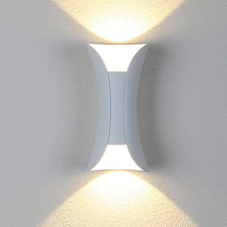 Ray Design Gebogene LED Außenwandleuchte Gold/Schwarz/Weiß Garten/Flur Metall-Purlicht