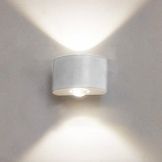 Ray Außenwandleuchte Modern Rechteck LED Weiß Metall Terrasse-Purlicht