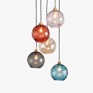 Aria Design LED Bunte Pendelleuchte Glaskugel 1 Flammig Esstisch-Purlicht