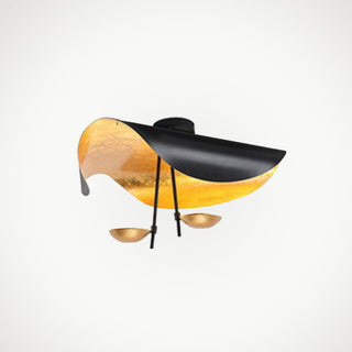 Arisha Design LED Pendelleuchte/Denkenleuchte Gold/Schwarz Wohnzimmer-Purlicht