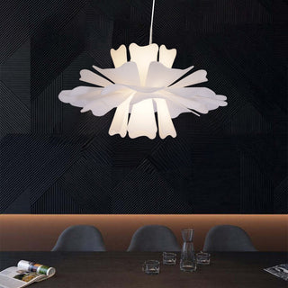 Aria Moderne Pendelleuchte Blumen Weiß, Metall/Acryl Esszimmer/Wohnzimmer-Purlicht