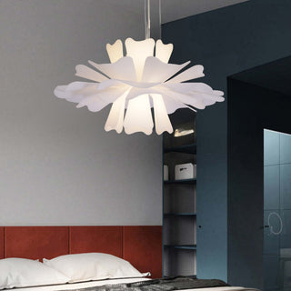 Aria Moderne Pendelleuchte Blumen Weiß, Metall/Acryl Esszimmer/Wohnzimmer-Purlicht