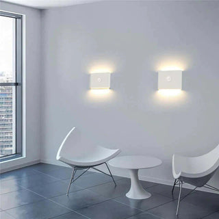 Ray Modern Wasserdichte LED Wandleuchte Rechteckig Innen/Außen Weiß/Schwarz Metall-Purlicht