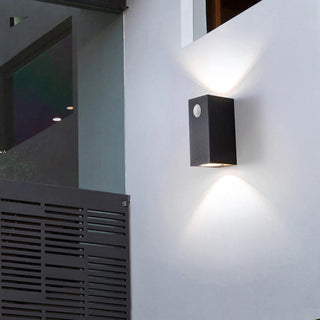 Ray Modern Rechteckige LED Außenwandleuchte Metall Glas Flur Garden-Purlicht