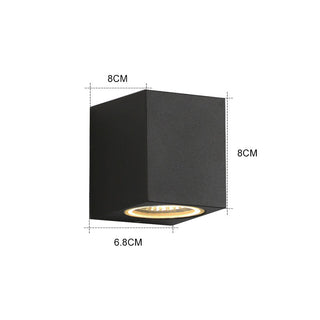 Ray Modern Rechteckige LED Außenwandleuchte Metall Glas Flur Garden-Purlicht