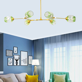 Valentina Pendelleuchte Schwarze/Gold Wohnzimmer/Schlafzimmer Glas-Purlicht