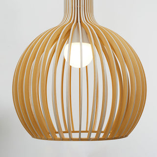 Muto Hölzerne Vogelkäfig-Lampe Pendelleuchte Holz Esszimmer-Purlicht