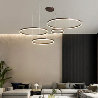 Arisha Pendelleuchte Tir-Kreis Ring Moderne Schwarz/Gold/Kaffee Metall Schlafzimmer-Purlicht