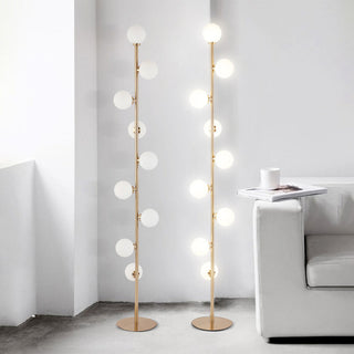 Valentina Stehlampe Glas Weiß&Warm Wohn&Schlaf&Esszimme 9 Köpfe Design LED-Purlicht
