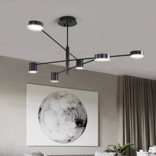 Arisha Modern Industrie Zweig LED Pendelleuchte Schwarz/Gold Schlaf/Wohnzimmer Metall-Purlicht