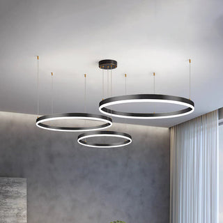 Arisha Pendelleuchte Tir-Kreis Ring Moderne Schwarz/Gold/Kaffee Metall Schlafzimmer-Purlicht