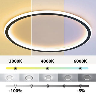 Arisha Modern Ring LED Deckenleuchte Schwarz/Weiß Wohn/Schlafzimmer-Purlicht