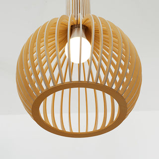Muto Hölzerne Vogelkäfig-Lampe Pendelleuchte Holz Esszimmer-Purlicht