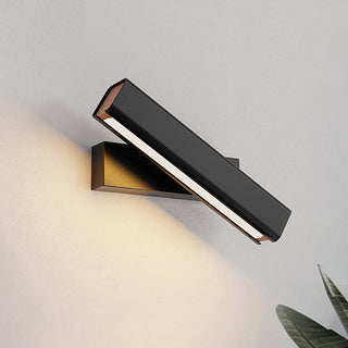 Arisha Modern Modern LED Wandleuchte Innen Drehbar Rechteckig Metall/Holz Wohnzimmer-Purlicht