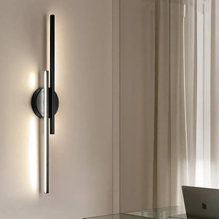 Arisha Modern LED Wandleuchte, Twin Linear, Schwarz/Weiß, Metall, Schlafzimmer-Purlicht