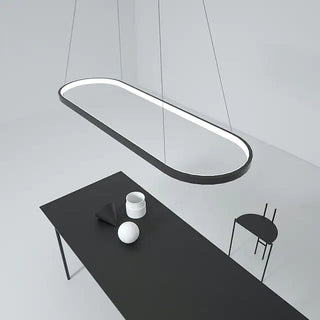 Arisha Modern Pendelleuchte Linear Schwarz/Weiß/Gold Esszimmer Metall-Purlicht