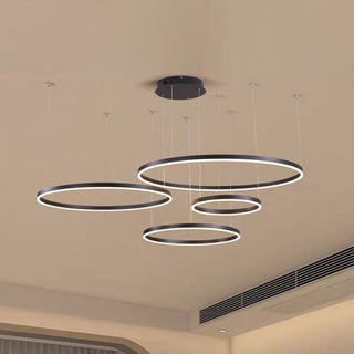 Arisha Pendelleuchte Tir-Kreis Ring Moderne Schwarz/Gold/Kaffee Metall Schlafzimmer-Purlicht