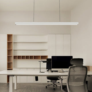 Arisha Pendelleuchte Linear Metall&Holz Modern LED Schwarz/Weiß Wohnzimmer-Purlicht