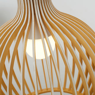 Muto Hölzerne Vogelkäfig-Lampe Pendelleuchte Holz Esszimmer-Purlicht