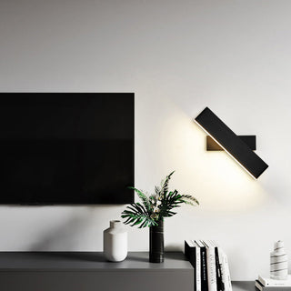 Arisha Minimalistische LED Wandleuchte Schwarz/Gold/Braun Schlafzimmer Metall-Purlicht