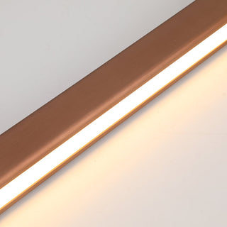 Arisha Moderne LED Pendelleuchte Linear Schwarz/Braun Esszimmer Metall-Purlicht
