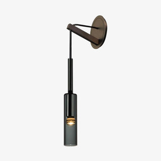 Arisha Modern LED Wandleuchte Schwarz Schlafzimmer/Bad Glas Metall-Purlicht