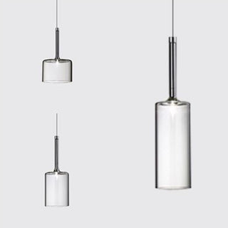 Aria Modern Zylinder LED Pendelleuchte Klar/Rot/Orange/Grau Esstisch Glas-Purlicht