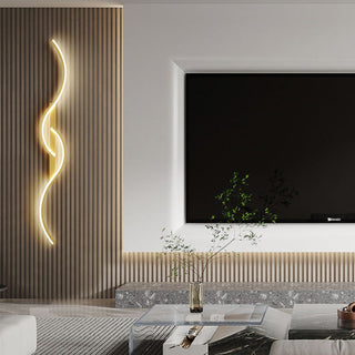Arisha Modern LED Wandleuchte Innen Linear Schwarz/Weiß-Purlicht