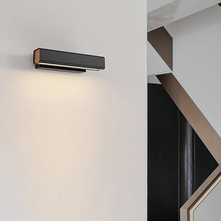 Arisha Modern Modern LED Wandleuchte Innen Drehbar Rechteckig Metall/Holz Wohnzimmer-Purlicht