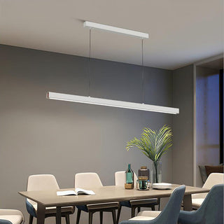 Arisha Pendelleuchte Linear Metall&Holz Modern LED Schwarz/Weiß Wohnzimmer-Purlicht