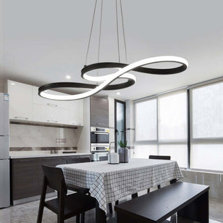 Arisha Modern LED Pendelleuchte Schwarz Weiß Gold Metall Wohnzimmer-Purlicht