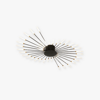 Arisha Industrial LED Deckenleuchte Schwarz/Gold Wohnzimmer Metall-Purlicht
