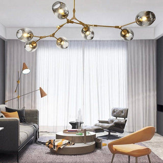 Valentina Pendelleuchte Schwarze/Gold Wohnzimmer/Schlafzimmer Glas-Purlicht