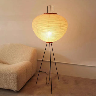 Ritta Minimalistische LED Stehleuchte Weiß Schlaf/Esszimmer Metall&Reispapier-Purlicht