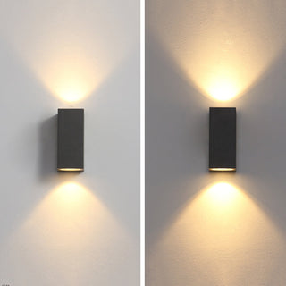 Ray Modern Rechteckige LED Außenwandleuchte Metall Glas Flur Garden-Purlicht