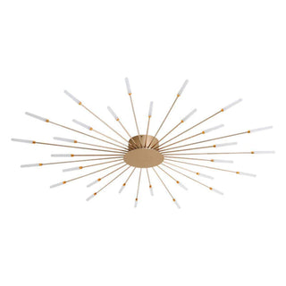 Arisha Industrial LED Deckenleuchte Schwarz/Gold Wohnzimmer Metall-Purlicht