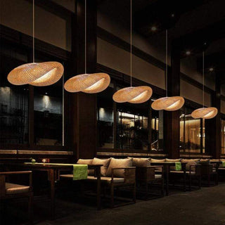 Muto Boho LED Pendelleuchte Bambus Wohn/Esszimmer/Arbeitszimmer-Purlicht