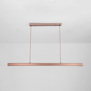 Arisha Moderne LED Pendelleuchte Linear Schwarz/Braun Esszimmer Metall-Purlicht