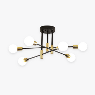 Valentina Modern Deckenleuchte Kugel Wohnzimmer Schlafzimmer Scharz/Gold Metall-Purlicht