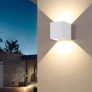 Ray Modern LED Außenwandleuchte Weiß Metall Garten/Flur-Purlicht