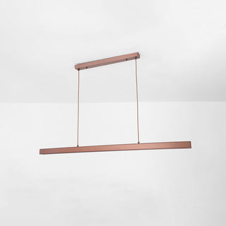 Arisha Moderne LED Pendelleuchte Linear Schwarz/Braun Esszimmer Metall-Purlicht