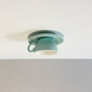 Valentina Modern Deckenleuchte, Blau/Rosa/Gelb, Kaffeetassen, Keramik, Schlafzimmer-Purlicht