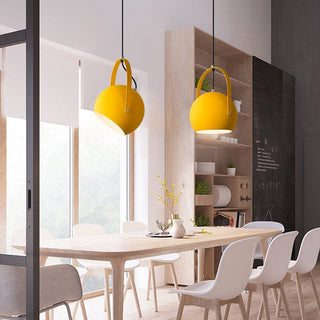 Aria Kugel LED Pendelleuchte Gelb/Blau/Grau Esszimmer-Purlicht