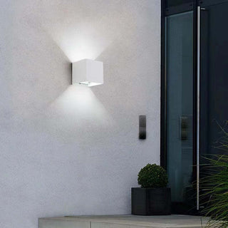 Ray Modern LED Außenwandleuchte Weiß Metall Garten/Flur-Purlicht