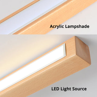 Arisha Modern Linear LED Deckenleuchte Holz Schlaf/Wohnzimmer-Purlicht